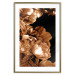 Poster Hot Night - brown floral composition on a solid black background 128630 additionalThumb 16