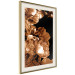 Poster Hot Night - brown floral composition on a solid black background 128630 additionalThumb 6