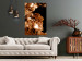 Poster Hot Night - brown floral composition on a solid black background 128630 additionalThumb 23