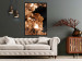 Poster Hot Night - brown floral composition on a solid black background 128630 additionalThumb 6