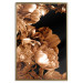 Poster Hot Night - brown floral composition on a solid black background 128630 additionalThumb 16
