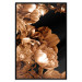 Poster Hot Night - brown floral composition on a solid black background 128630 additionalThumb 24
