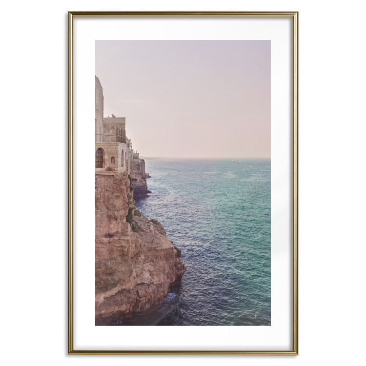Wall Poster Turquoise Coast - cliff and architecture against seascape backdrop 129430 additionalImage 14