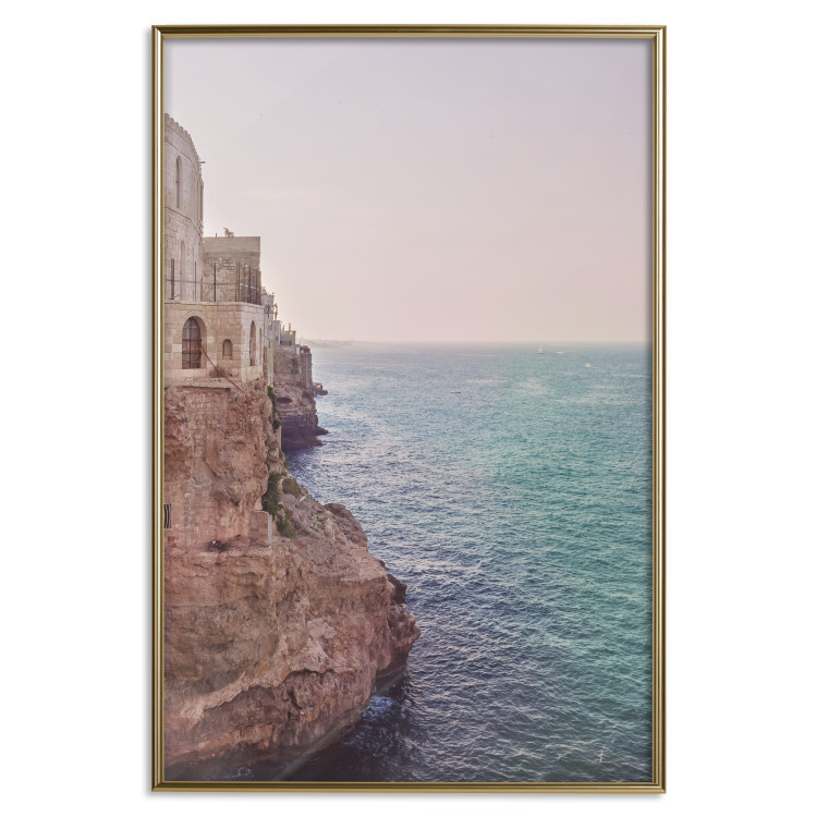 Wall Poster Turquoise Coast - cliff and architecture against seascape backdrop 129430 additionalImage 17