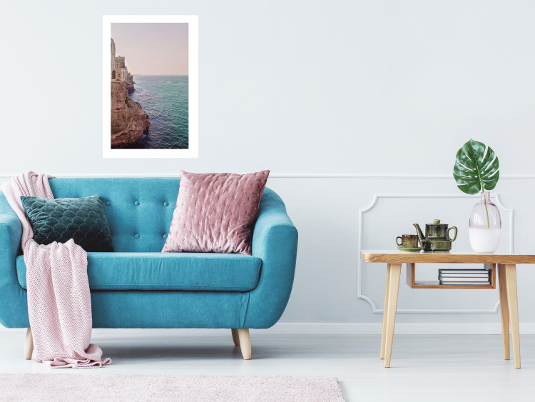 Wall Poster Turquoise Coast - cliff and architecture against seascape backdrop 129430 additionalImage 3