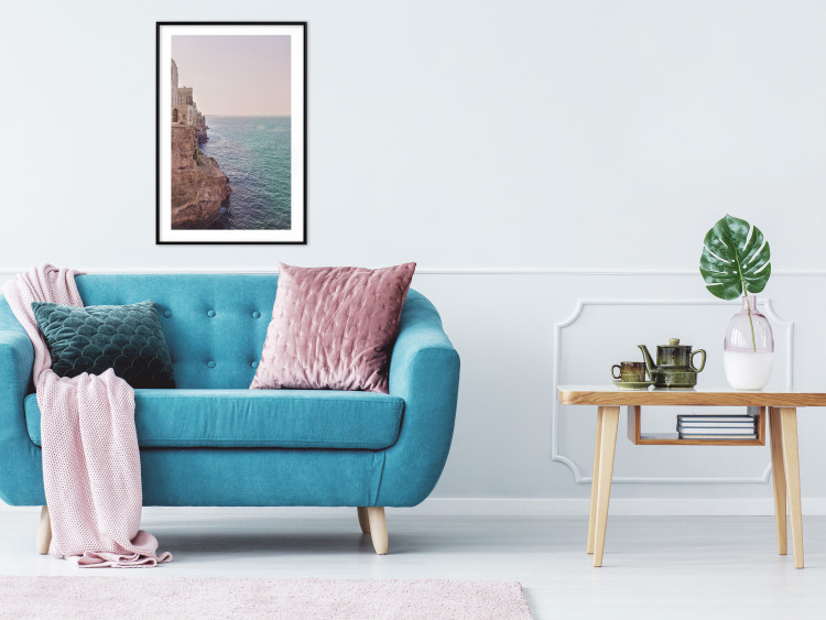 Wall Poster Turquoise Coast - cliff and architecture against seascape backdrop 129430 additionalImage 18