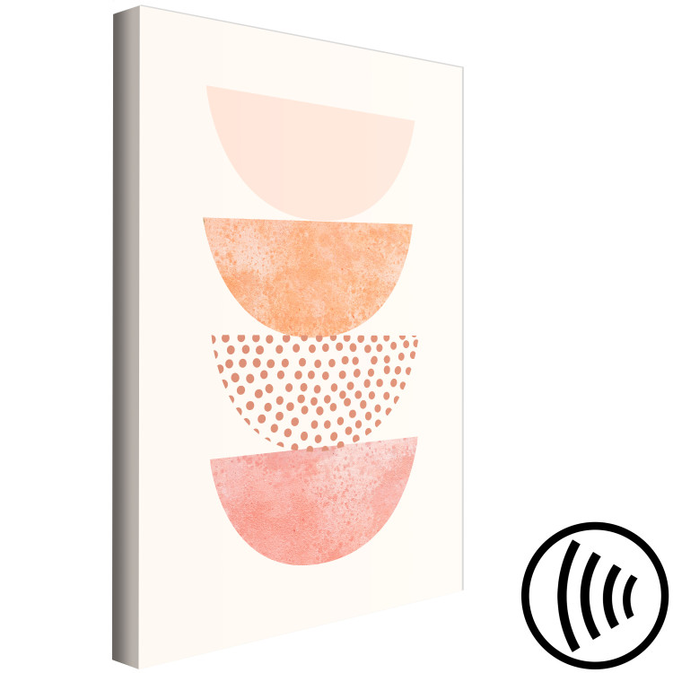Canvas Print Pastel semi-circles - Abstraction in the style of boho with geometric colorful semi-circles in different patterns on a white background 129730 additionalImage 6