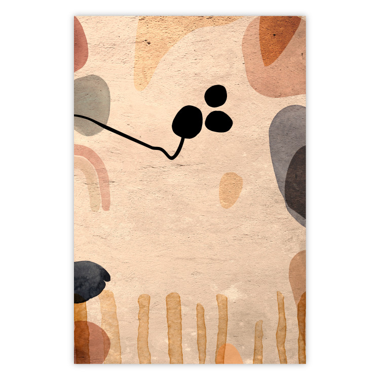 Poster Fruity Autumn - abstract texture with shapes resembling fruits 129830