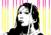 Wall Poster Girl with Umbrella - black and white girl in a colorful rain 132430 additionalThumb 5