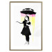 Wall Poster Girl with Umbrella - black and white girl in a colorful rain 132430 additionalThumb 14