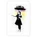 Wall Poster Girl with Umbrella - black and white girl in a colorful rain 132430 additionalThumb 25