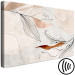 Canvas Delicate nature - Abstraction with a floral motif in black and beige 135530 additionalThumb 6