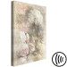 Canvas Art Print Still life vintage - delicate flowers on a gray background 135930 additionalThumb 6