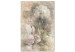 Canvas Art Print Still life vintage - delicate flowers on a gray background 135930