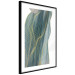 Poster Turquoise Wave - elegant abstraction in bottle green color 137230 additionalThumb 14