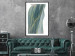 Poster Turquoise Wave - elegant abstraction in bottle green color 137230 additionalThumb 8