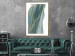 Poster Turquoise Wave - elegant abstraction in bottle green color 137230 additionalThumb 7