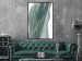 Poster Turquoise Wave - elegant abstraction in bottle green color 137230 additionalThumb 10