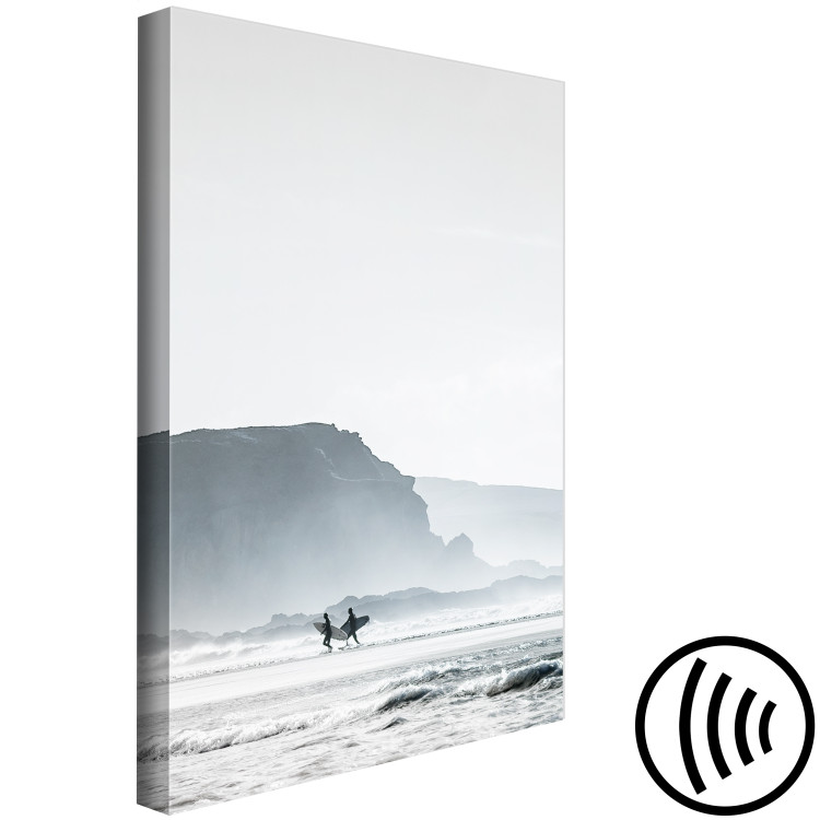 Canvas Print Waiting for Waves (1-piece) Vertical - seascape landscape 137830 additionalImage 6