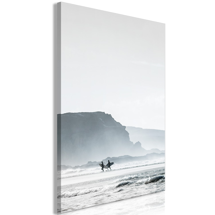 Canvas Print Waiting for Waves (1-piece) Vertical - seascape landscape 137830 additionalImage 2