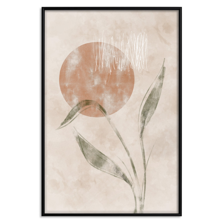 Poster Autumn Sunrise - autumnal plant composition on a beige background 138130 additionalImage 7