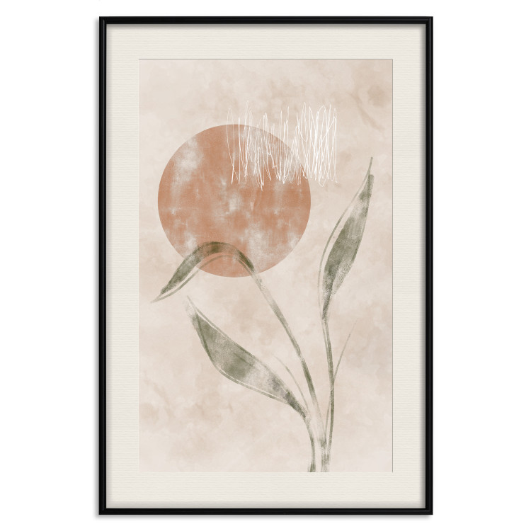 Poster Autumn Sunrise - autumnal plant composition on a beige background 138130 additionalImage 3