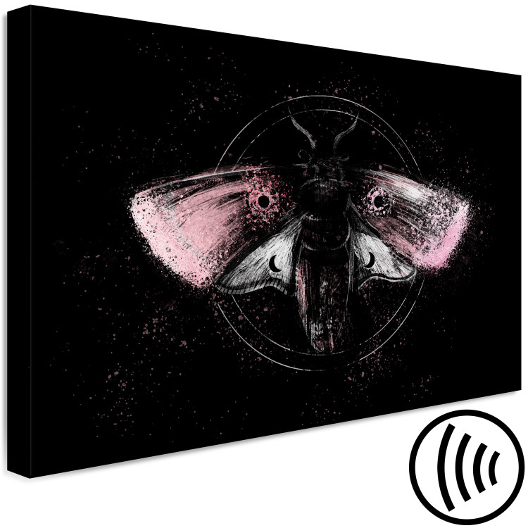 Canvas Print Night Moth (1-piece) Wide - second variant - pink wings 142530 additionalImage 6