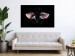 Canvas Print Night Moth (1-piece) Wide - second variant - pink wings 142530 additionalThumb 3