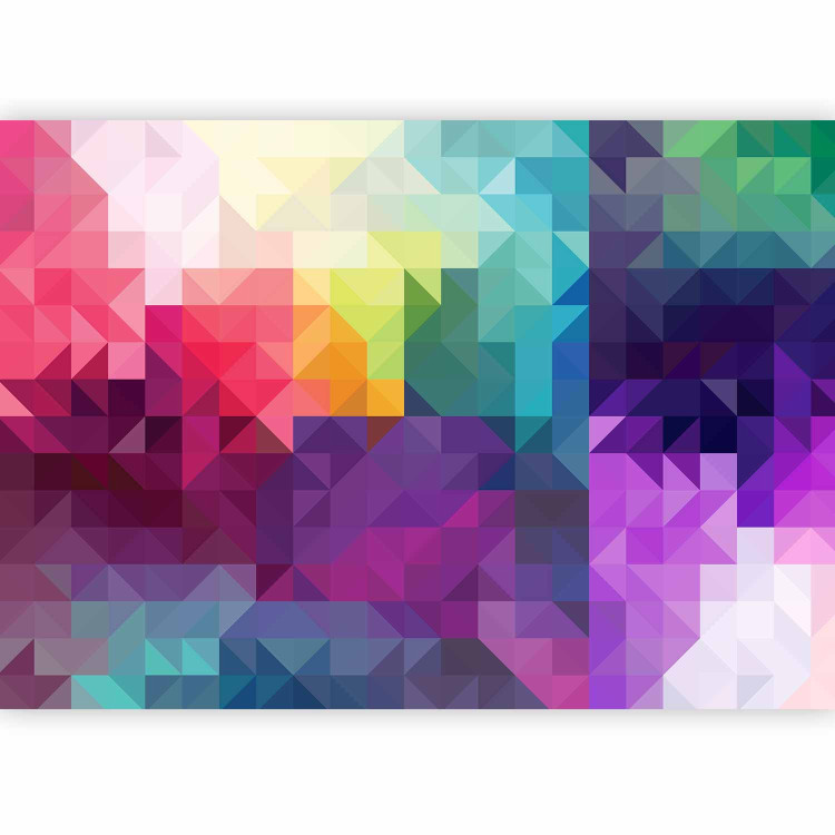 Wall Mural Symmetrical triangles - abstract colourful geometric composition 142630 additionalImage 1