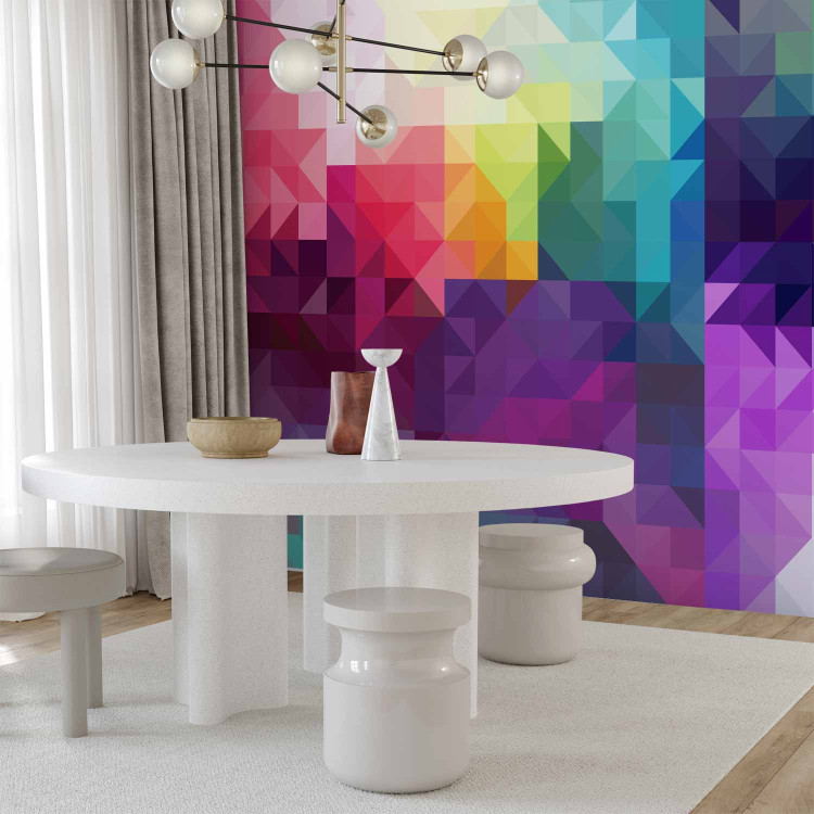 Wall Mural Symmetrical triangles - abstract colourful geometric composition 142630 additionalImage 4