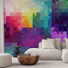 Wall Mural Symmetrical triangles - abstract colourful geometric composition 142630