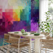 Wall Mural Symmetrical triangles - abstract colourful geometric composition 142630 additionalThumb 7