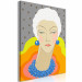 Paint by number Extravagant Woman - Portrait of an Elegant Person, White Hair, Colorful Collar 144130 additionalThumb 6