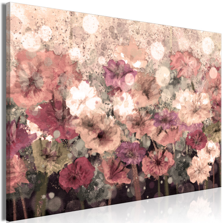 Canvas Pastel Meadow (1-piece) - spring flowers in warm colors 144330 additionalImage 2