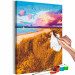 Paint by number Golden Grasses - Ionian Sea Beach, Pink Clouds and a Sailboat 144530 additionalThumb 3