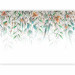 Photo Wallpaper Watercolor Meadow - Yellow Flowers and Delicate Leaves on a White Background 145130 additionalThumb 5