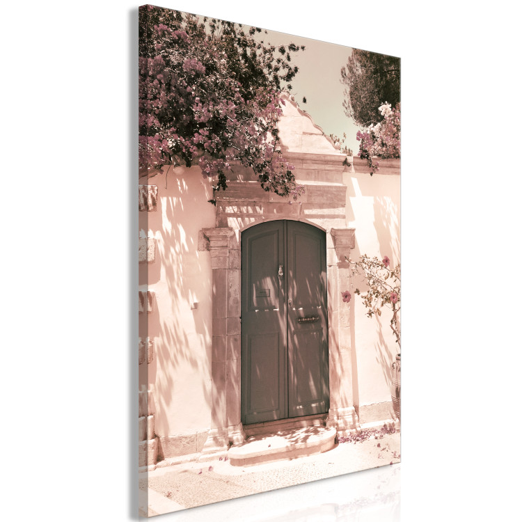 Canvas Print Mediterranean Architecture (1-piece) - landscape with a green gate 145230 additionalImage 2