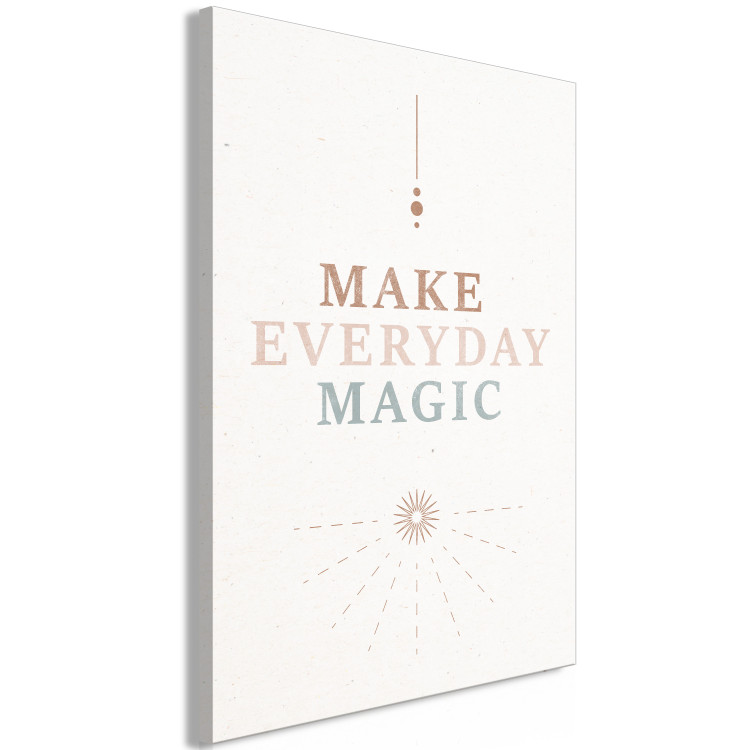 Canvas Art Print Everyday Magic - Motivating Inscription in Soft Shades 146030 additionalImage 2
