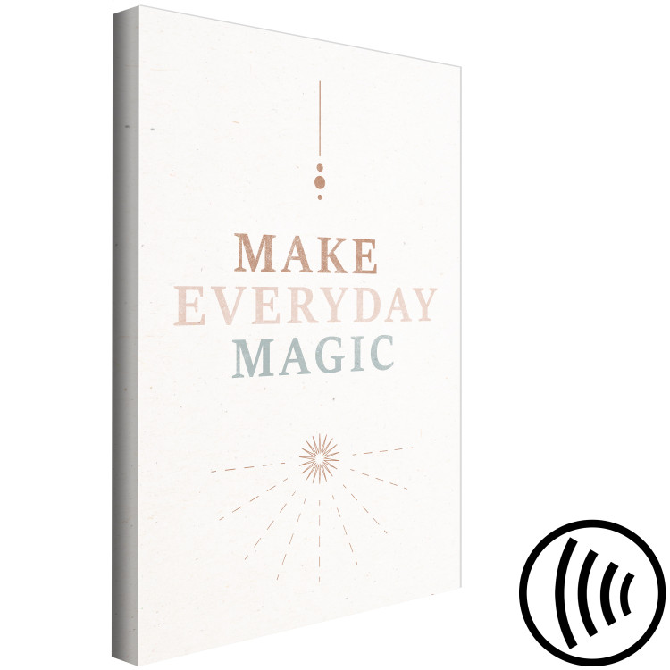 Canvas Art Print Everyday Magic - Motivating Inscription in Soft Shades 146030 additionalImage 6