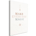 Canvas Art Print Everyday Magic - Motivating Inscription in Soft Shades 146030 additionalThumb 2