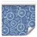 Modern Wallpaper Biker Pattern - Bicycles, Caps, T-Shirts and Apples 149930 additionalThumb 1