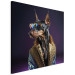 Canvas AI Doberman Dog - Animal Fantasy Portrait With Stylish Glasses - Square 150130 additionalThumb 2
