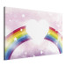 Canvas Print Shining Heart - Pink Composition for Girls on a Rainbow Background 151230 additionalThumb 2