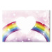 Canvas Print Shining Heart - Pink Composition for Girls on a Rainbow Background 151230 additionalThumb 7