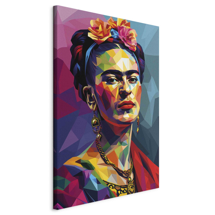 Large canvas print Frida Kahlo - A Geometric Portrait of the Painter in the Style of Picasso [Large Format] 152230 additionalImage 3