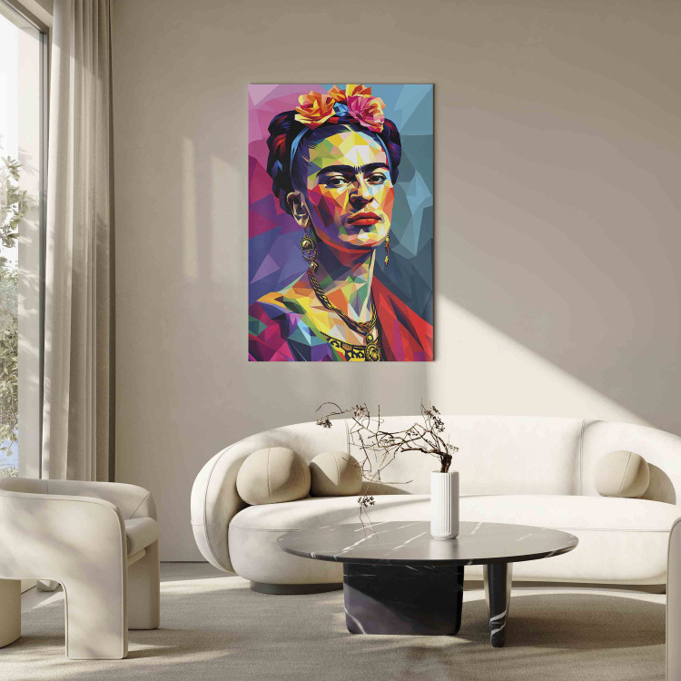 Large canvas print Frida Kahlo - A Geometric Portrait of the Painter in the Style of Picasso [Large Format] 152230 additionalImage 5