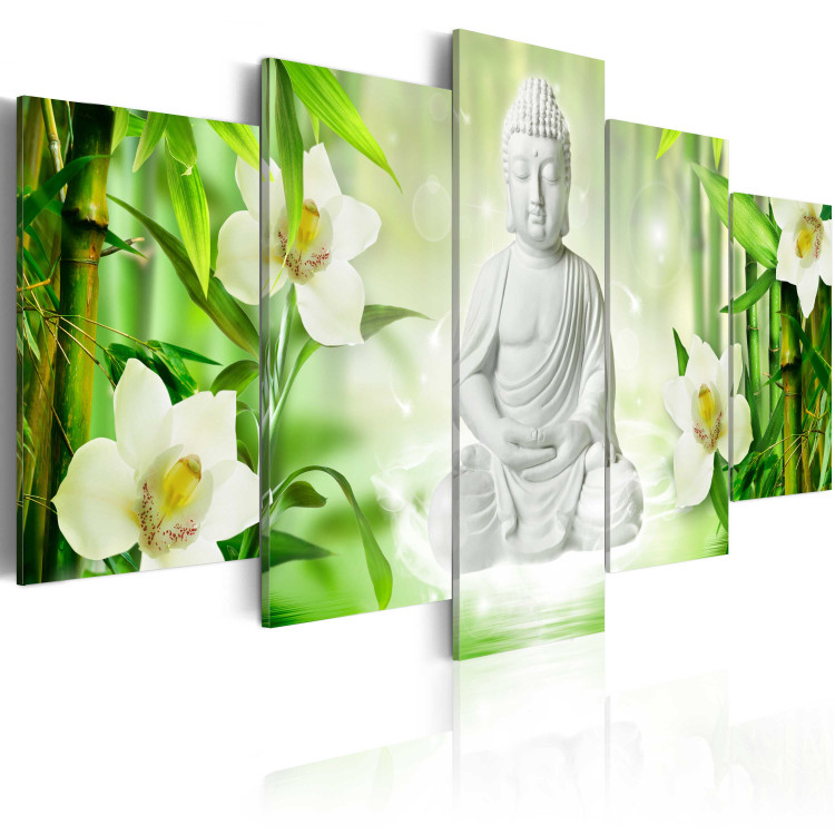 Canvas Art Print Buddha and jasmine 50030 additionalImage 2