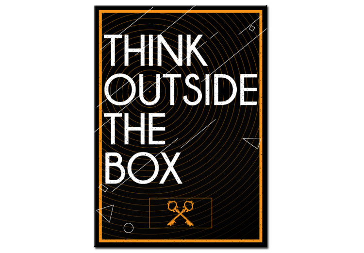 Canvas Print Think Outside the Box (1-part) - motivational quote in English 55230