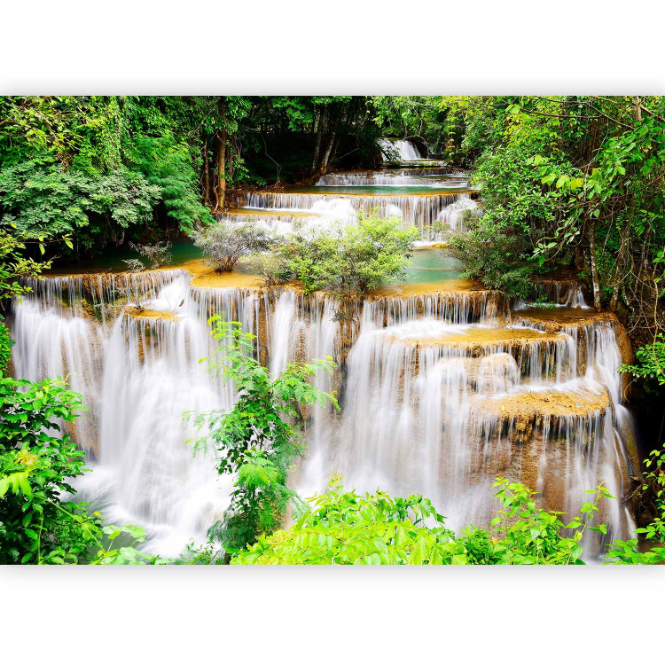 Photo Wallpaper Beauty of Nature - Landscape of Waterfalls on a River amidst Forest Trees 60030 additionalImage 5