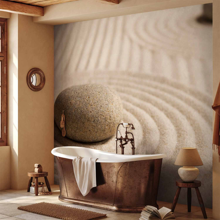 Wall Mural Asian Feng Shui Culture - Relaxing composition of Zen stones on sand 61430 additionalImage 8